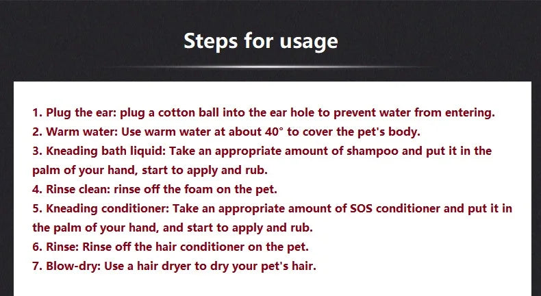Pet Shower Gel for Puppy and Cat