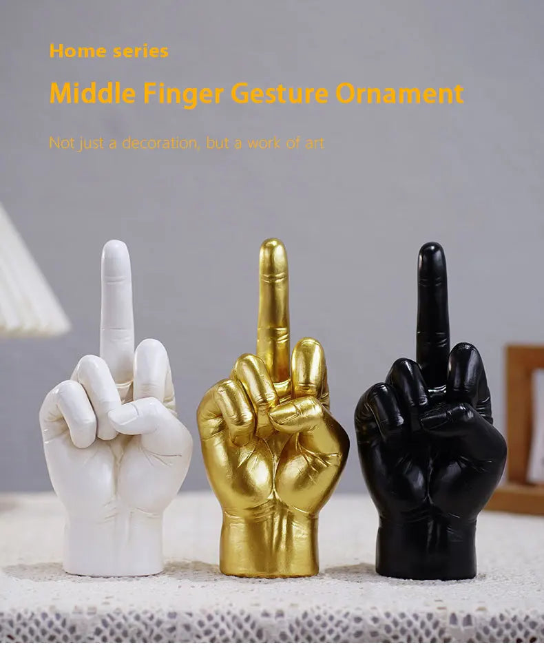 Resin Handicrafts Cute Middle Finger