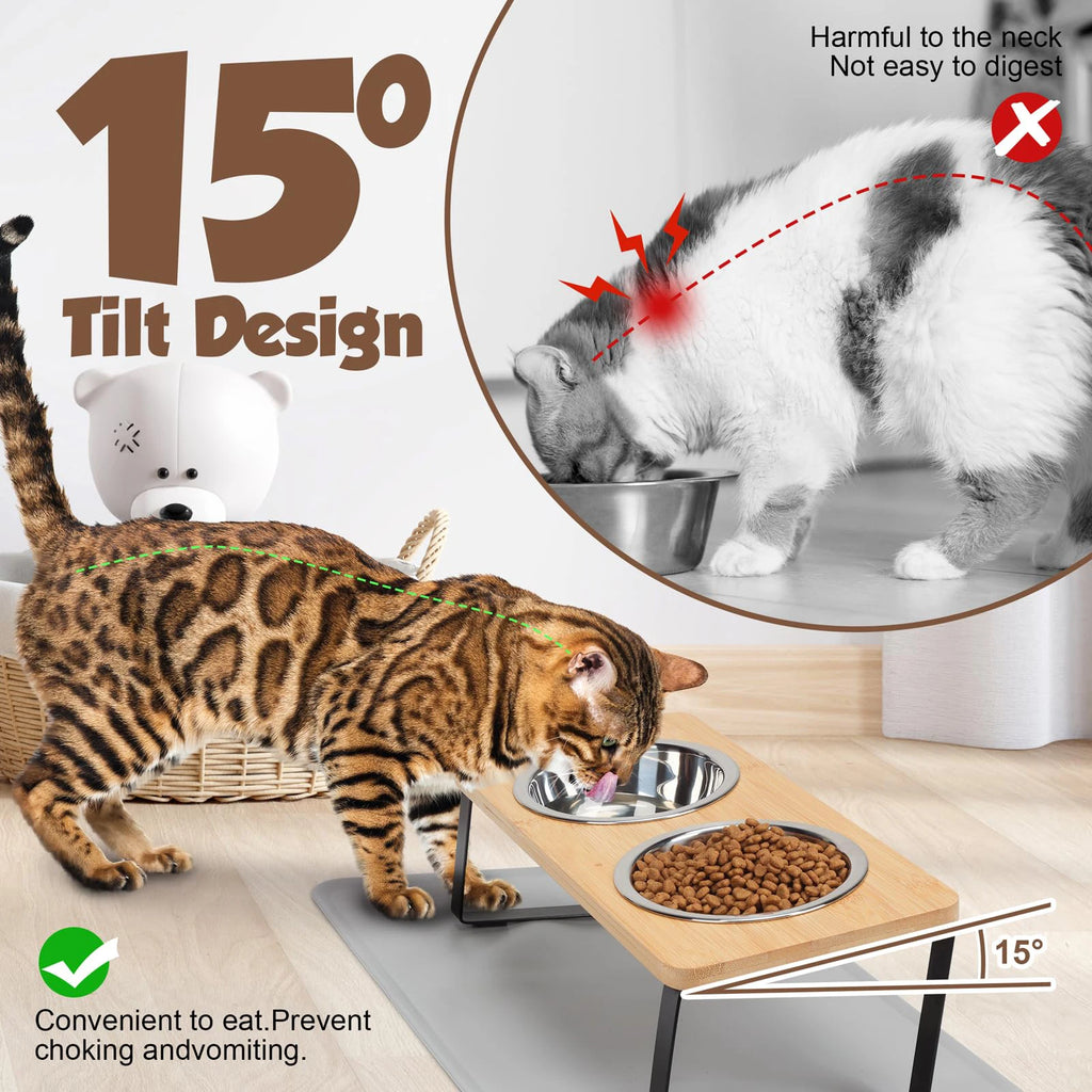 Elevated Cat Bowls Pet Feeder