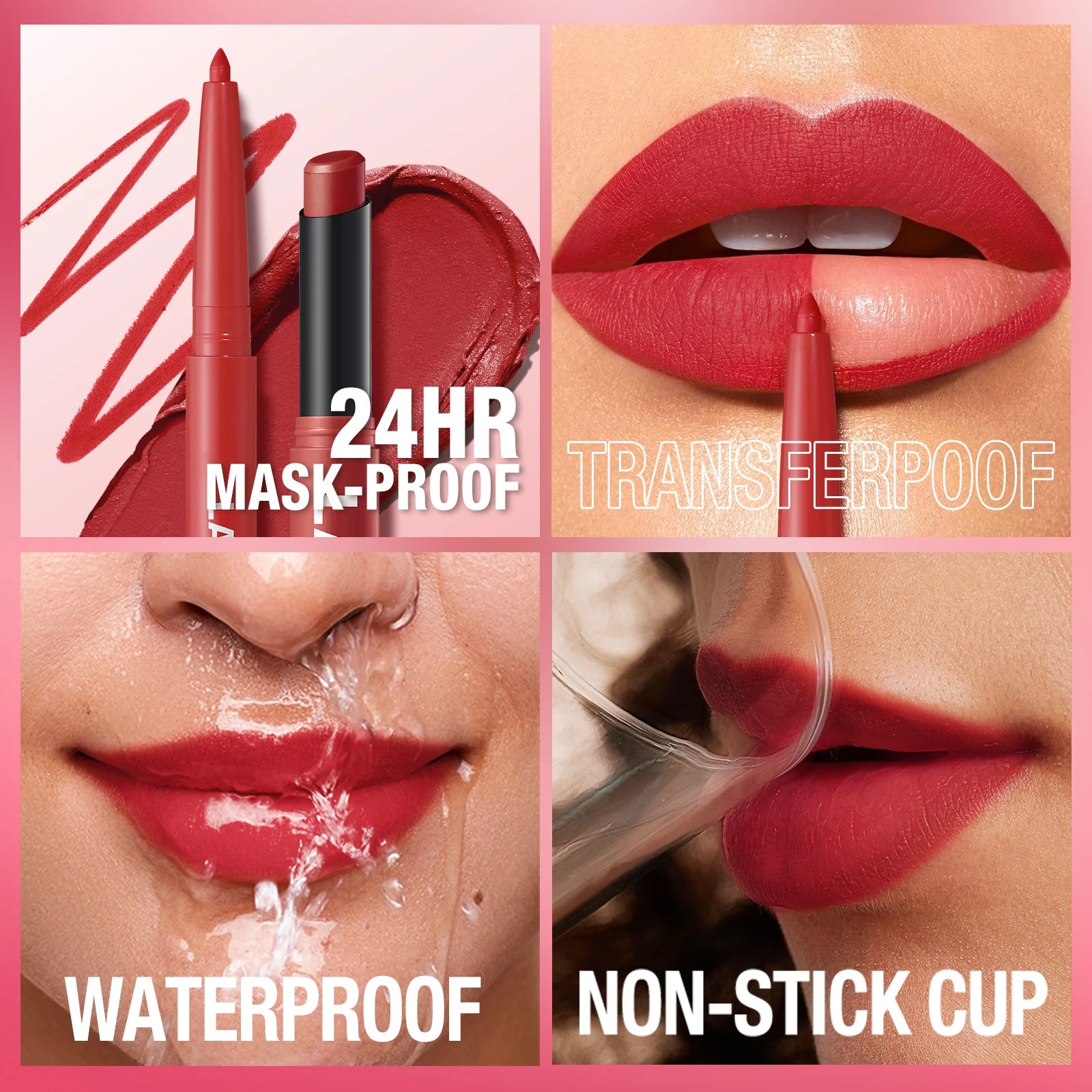 Integrated waterproof lipliner