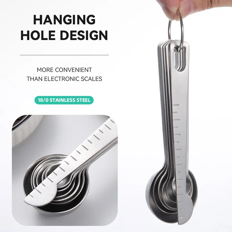 Stainless steel measuring spoon