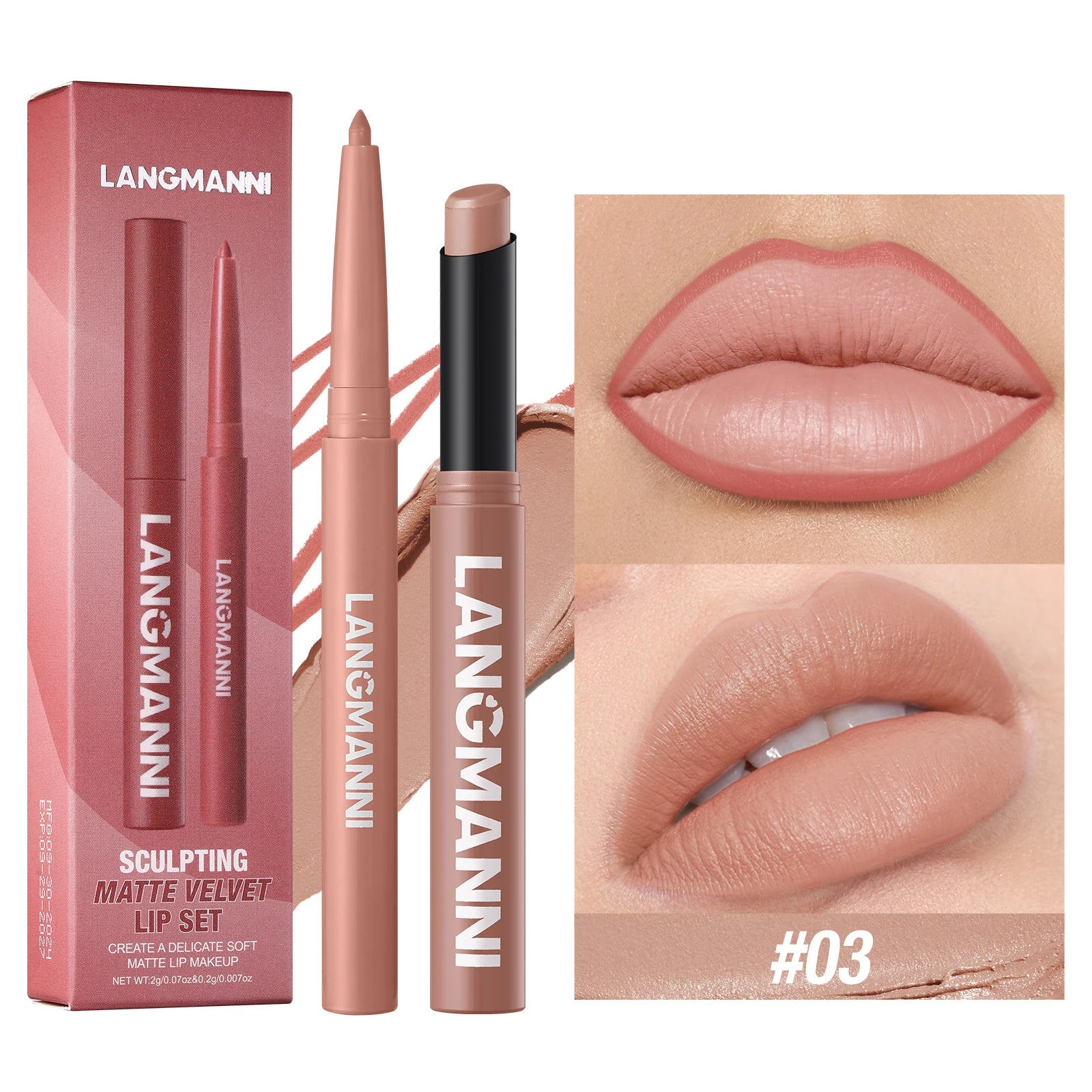 Integrated waterproof lipliner