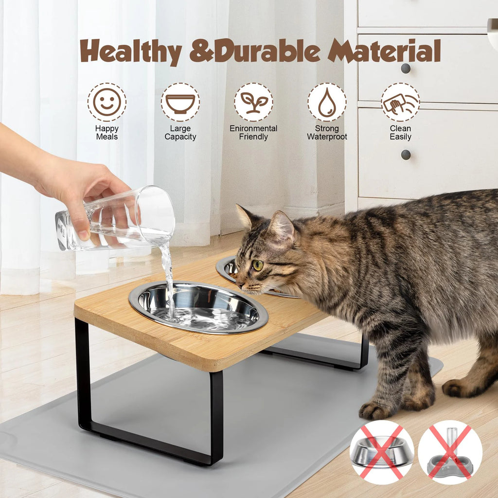 Elevated Cat Bowls Pet Feeder
