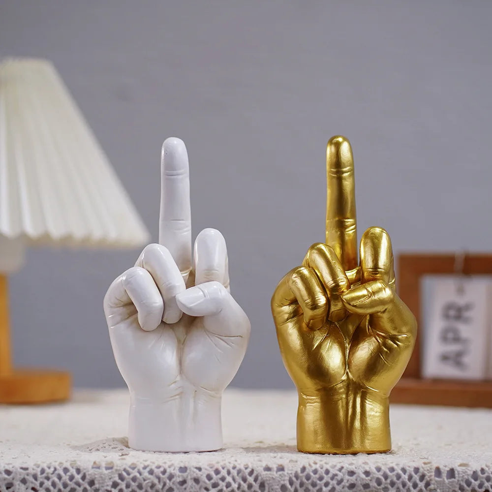 Resin Handicrafts Cute Middle Finger