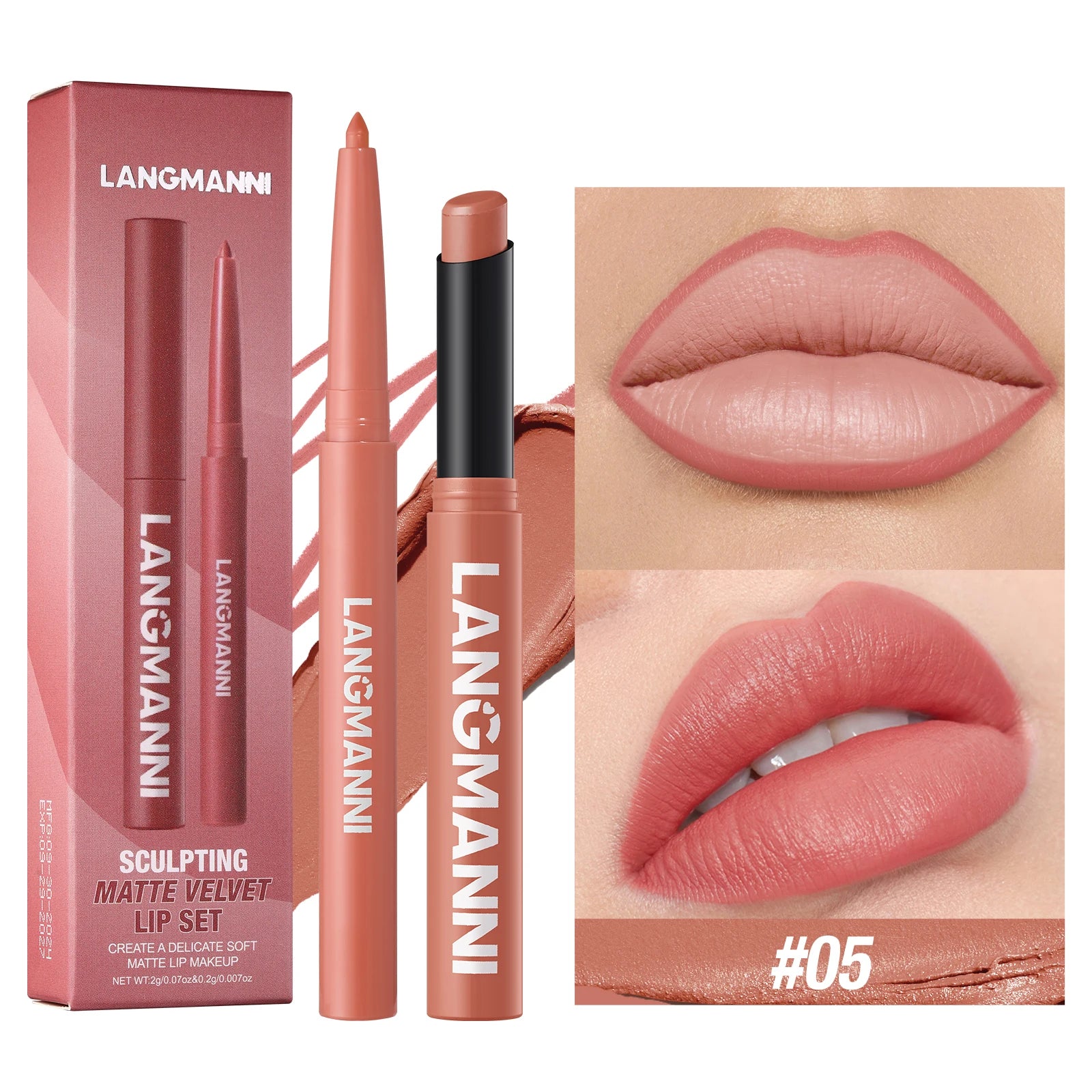 Integrated waterproof lipliner