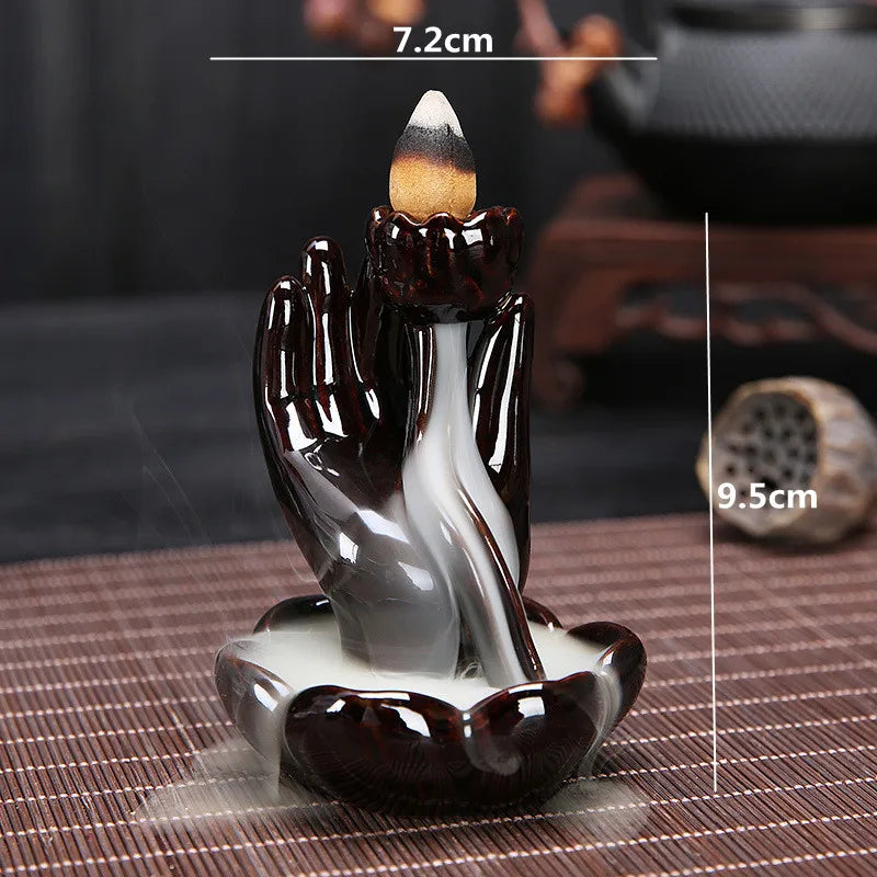 Waterfall Incense Burner Ceramic Incense Holder Handmade