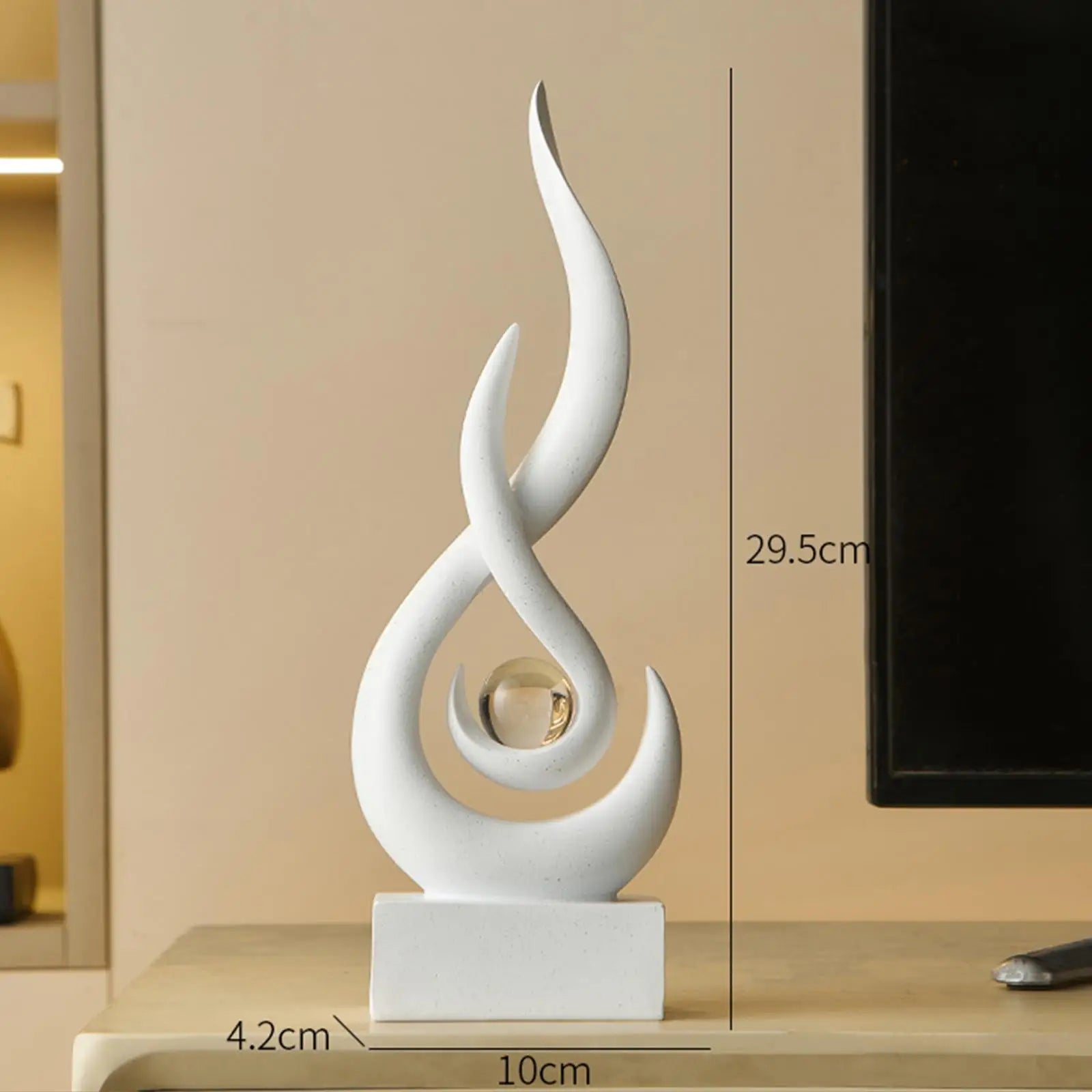 Resin Abstract Fire Statue