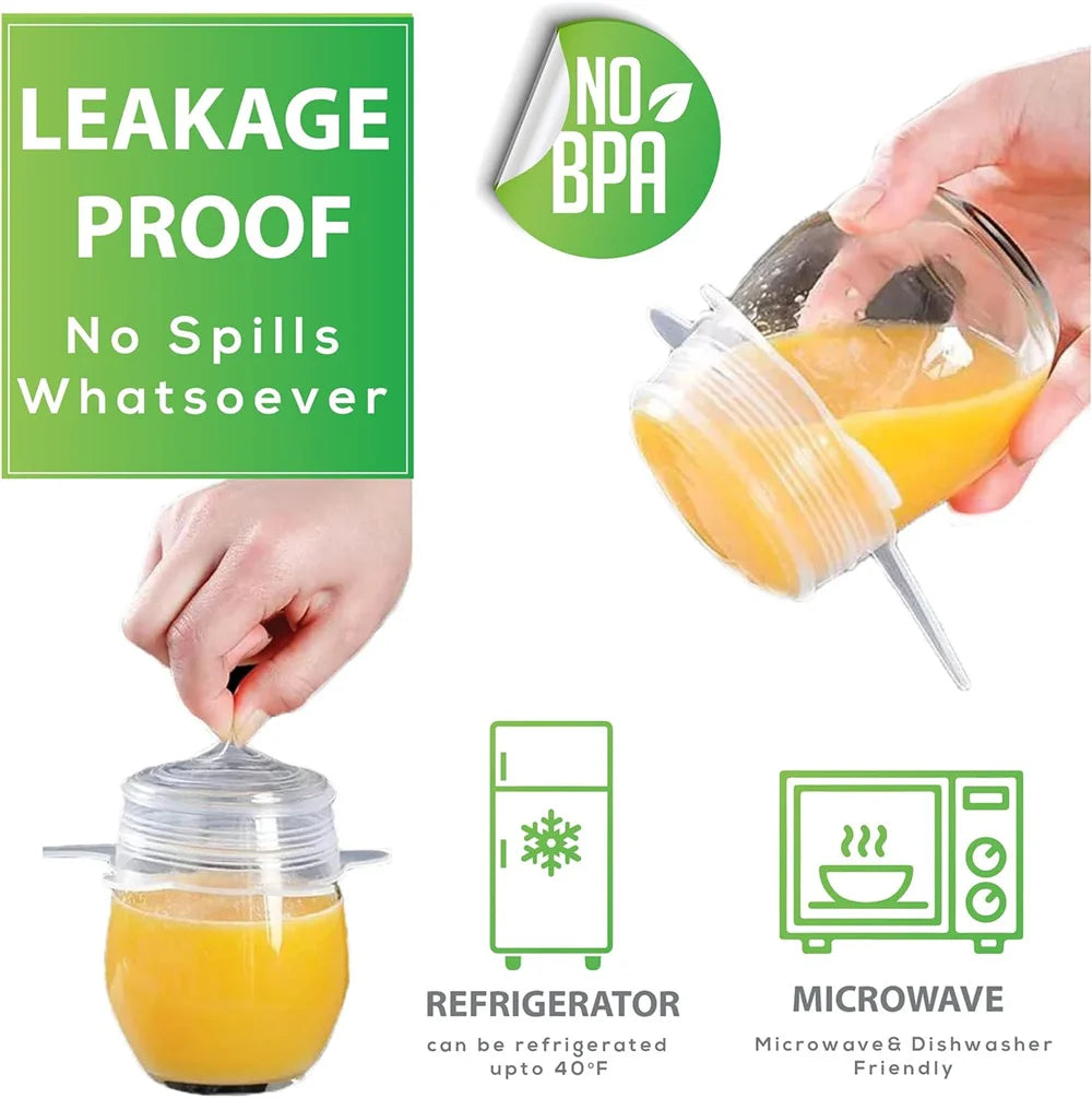 6Pcs Food Grade Silicone Preservation Cover
