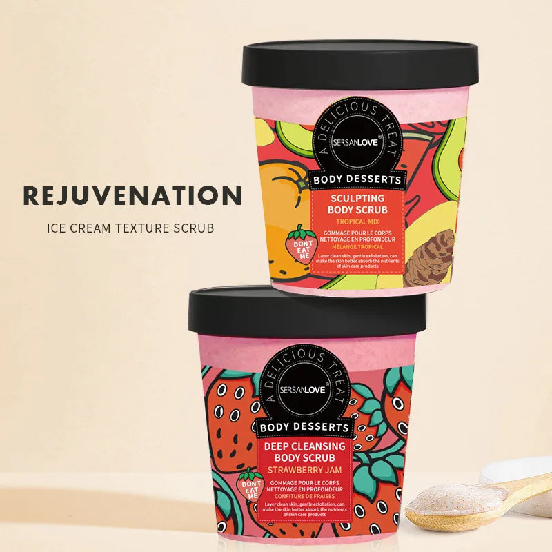 220g Fruit Body Scrub Exfoliating Deep Cleanse