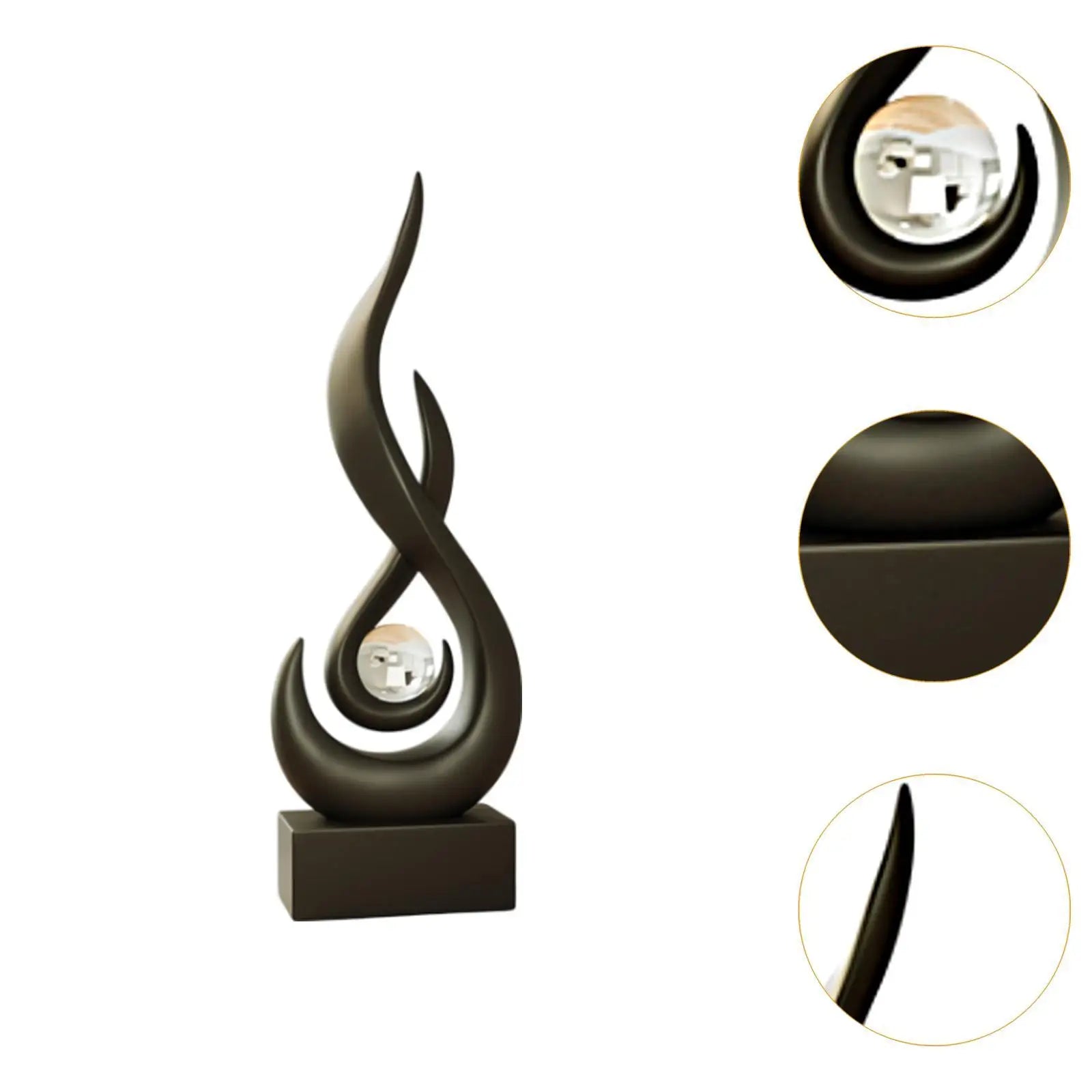 Resin Abstract Fire Statue