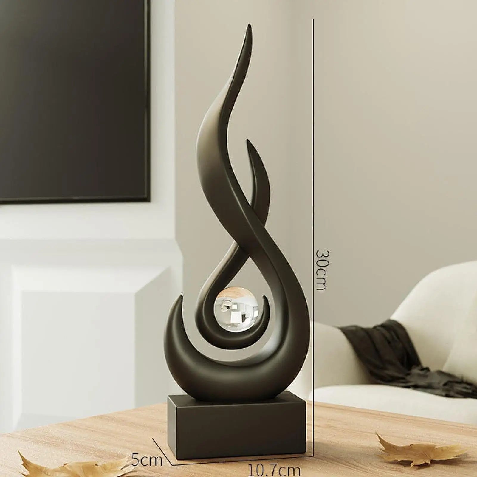 Resin Abstract Fire Statue